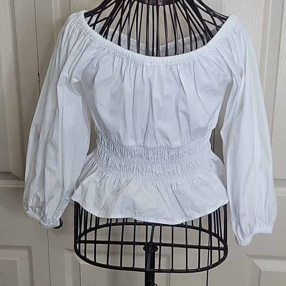 Open Edit White Puffy Sleeved Crop top Size XS - Picture 5 of 5